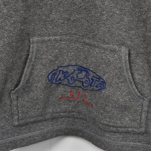 Dark gray hooded fleece top 2-3 years - Picture 2 of 3